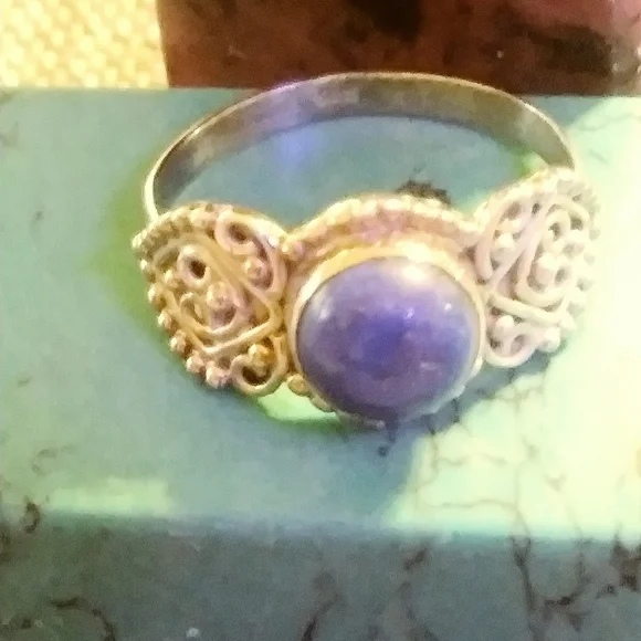 🔥NWT--LAPIS LAZULI. HEARTS ON THE SHOULDERS, STERLING SILVER. SIZE- 10